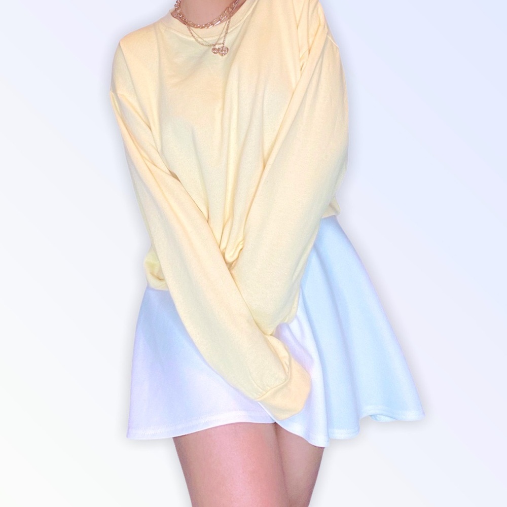 LEMON YELLOW OVERSIZED PULLOVER SWEATSHIRT